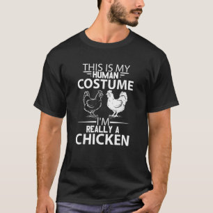 Halloween Funny This Is My Human Costume Chicken T T-Shirt