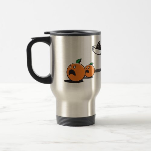 Halloween _ Funny UFO Sombrero and Pumpkins Travel Mug