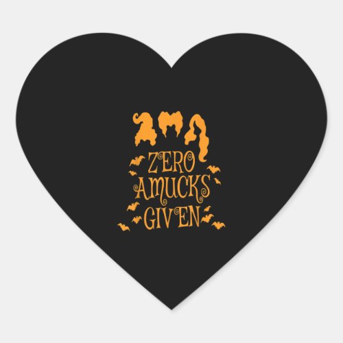 Halloween Funny Witch Heart Sticker