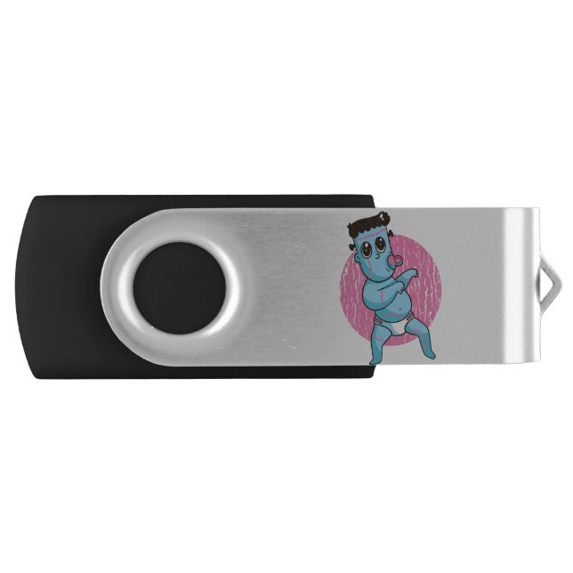 Halloween Funny Zombie Monster - Baby Frankenstein Flash Drive (Front)