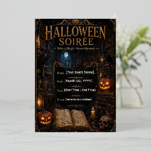 Halloween Gala Invitation Template Editable Goth