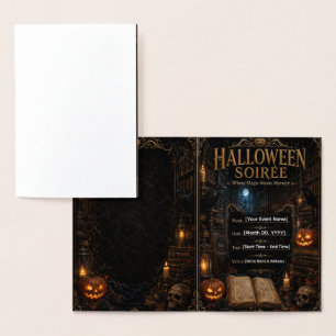 Halloween Gala Invitation Template Editable Goth