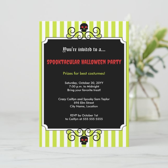 Halloween Gala Party Invitation (Standing Front)