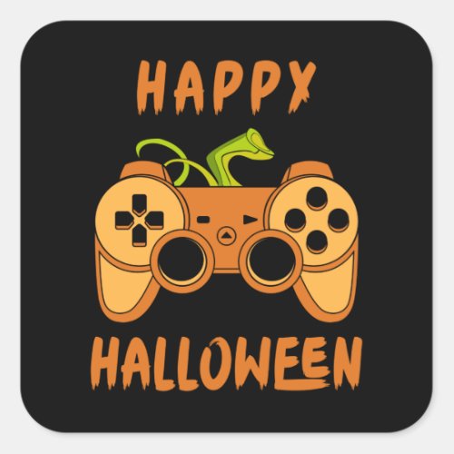Halloween Gamer Happy Halloween Gaming Square Sticker