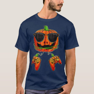 Halloween Gamer Jack O Lantern Pumpkin Video Game T-Shirt