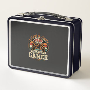Halloween Gamer King Retro Controller Design Metal Lunch Box