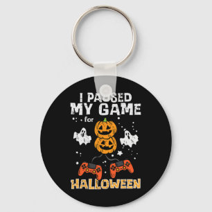 Halloween Gamer Paused My Game Costume Men Boys Ki Keychain