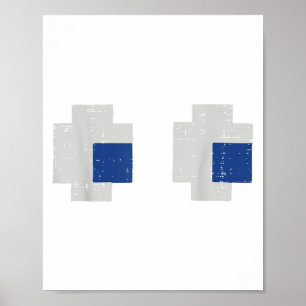 Halloween Gamer Pixel Eyes Gaming Costume Men Boys Poster