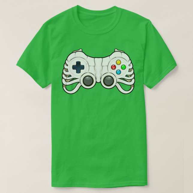 Halloween Gamer Skeleton Controller Video Gamer Ki T-Shirt (Design Front)