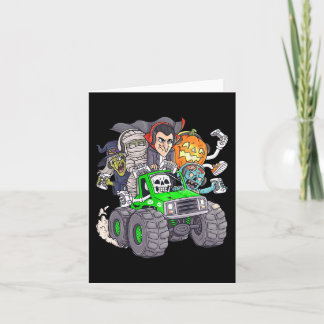 Halloween Gamer Skeleton Zombie Monster Truck Boys Card