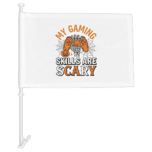 Halloween Gamer Skills Are Scary Vintage Shirt Des Car Flag
