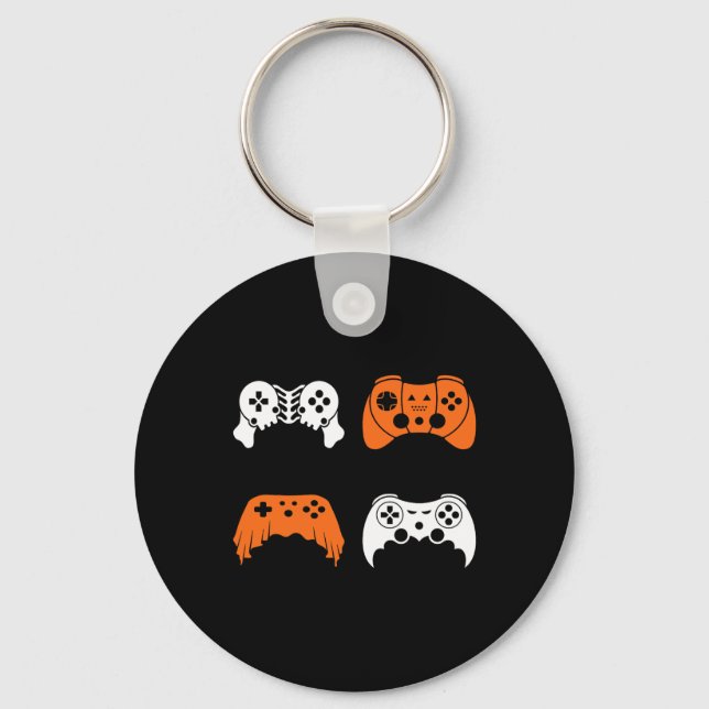 Halloween Gaming Controller Gamer Video Game Contr Keychain (Front)