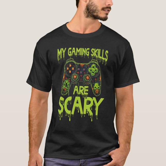Halloween Gaming Halloween Gamer Video Game Joysti T-Shirt (Front)