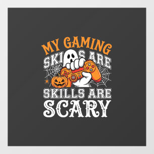 Halloween Gaming Skills Are Scary Ghost Controller Floor Decals