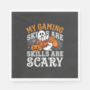 Halloween Gaming Skills Are Scary Ghost Controller Napkins
