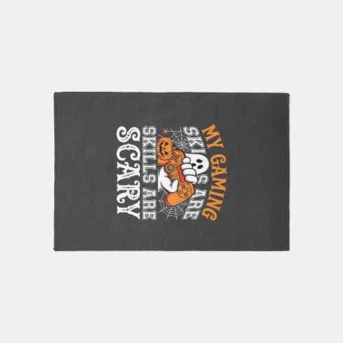 Halloween Gaming Skills Are Scary Ghost Controller Rug