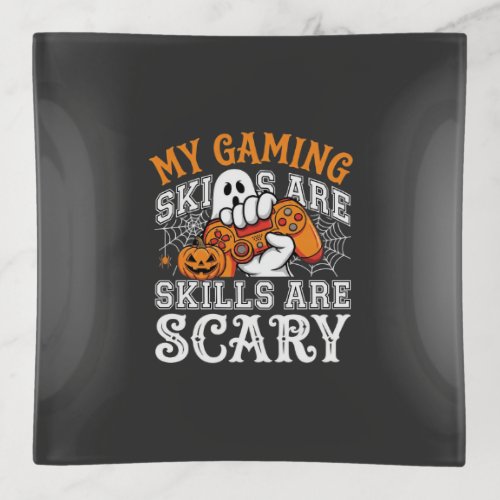 Halloween Gaming Skills Are Scary Ghost Controller Trinket Tray