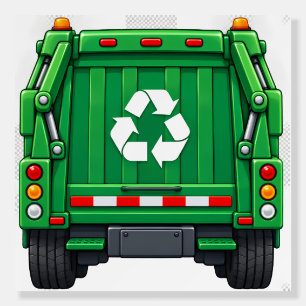 Halloween Garbage Truck Poster back for Wagon