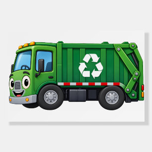 Halloween Garbage Truck Poster Board for Wagon