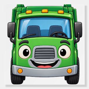 Halloween Garbage Truck Poster Front for Wagon