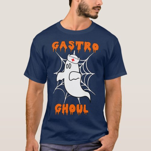 Halloween Gastro Ghoul Gastro Endoscopy Nurse Ghos T_Shirt