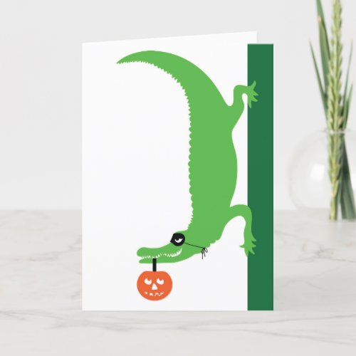 Halloween Gator Card