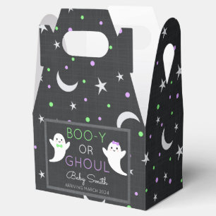 Halloween gender reveal Boo-y or Ghoul Favor Boxes