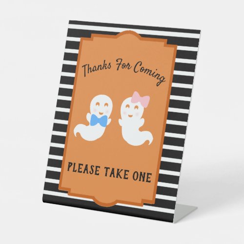 Halloween Gender Reveal Boo_y or Ghoul Favor Pedestal Sign