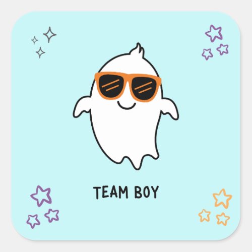 Halloween Gender Reveal Boy Ghost Voting Sticker