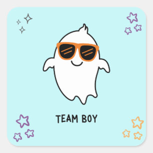 Halloween Gender Reveal Boy Ghost Voting Sticker