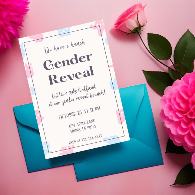 Halloween Gender Reveal Brunch Invitation (Creator Uploaded)