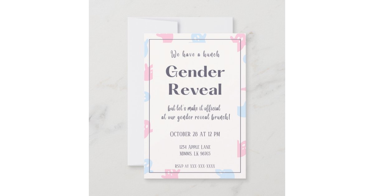 Halloween Gender Reveal Brunch Invitation Zazzle