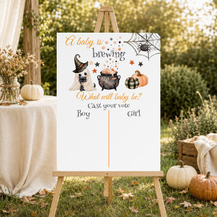Halloween Gender Reveal Cast Your Vote Foam Board