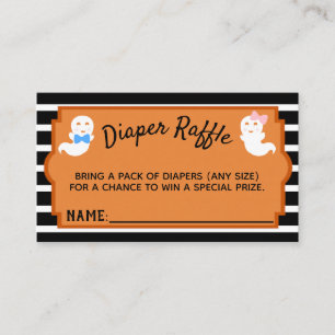 Halloween Gender Reveal Diaper Raffle Card