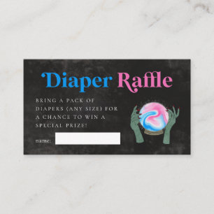 Halloween Gender Reveal Diaper Raffle Ticket Enclosure Card
