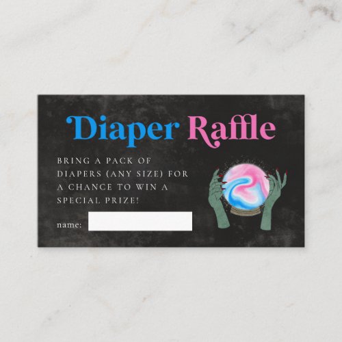Halloween Gender Reveal Diaper Raffle Ticket  Enclosure Card