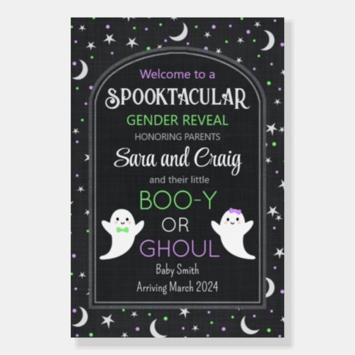 Halloween gender reveal Ghoul or Boo_y Foam Boards