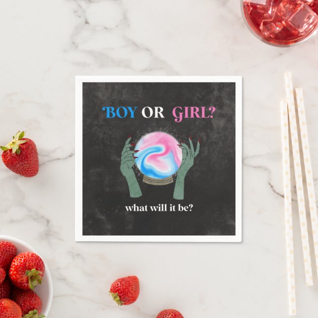 Halloween Gender Reveal Party Napkins (Insitu)