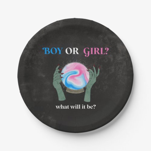 Halloween Gender Reveal Party   Paper Plates