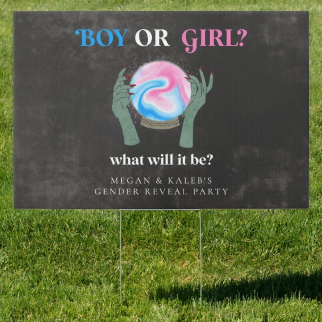 Halloween Gender Reveal Party Sign (Insitu)