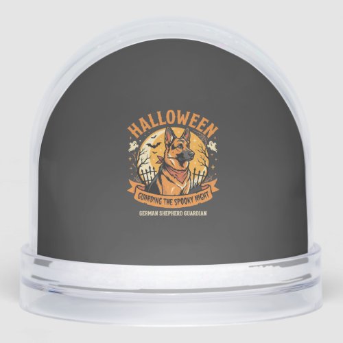 Halloween German Shepherd Moonlight Guardian Snow Globe