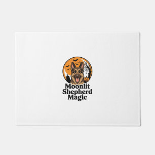 Halloween German Shepherd Spooky Moon Dog Lover Sh Doormat
