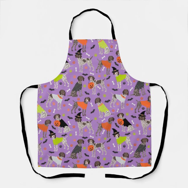 Halloween German Shorthaired Pointer Apron (Front)
