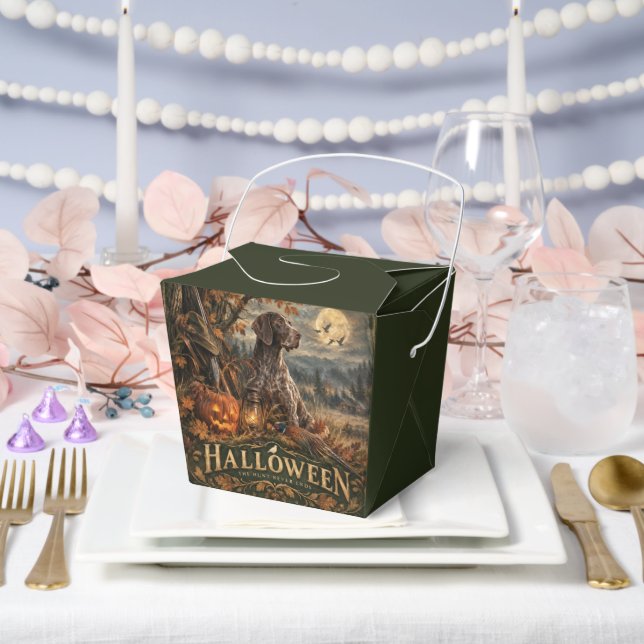Halloween German Shorthaired Pointer  Favor Boxes (Wedding)