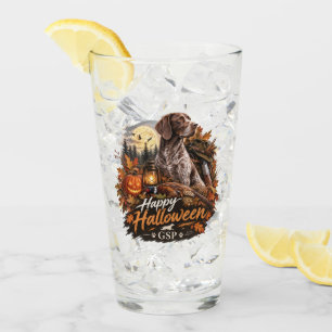 Halloween German Shorthaired Pointer Glass