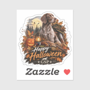 Halloween German Shorthaired Pointer Hunting Dog Sticker