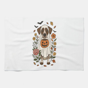 Halloween German Shorthaired Pointer Kitchen Towel
