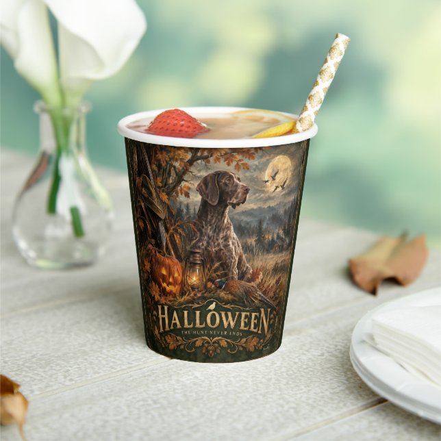 Halloween German Shorthaired Pointer  Paper Cups (Insitu)