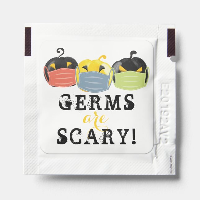 Halloween Germs are scary funny Hand Sanitizer Packet (Sticker on Packet)