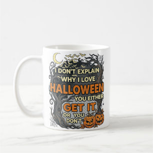 Halloween Get It Spooky Tree Pumpkins Bats Spiderw Coffee Mug